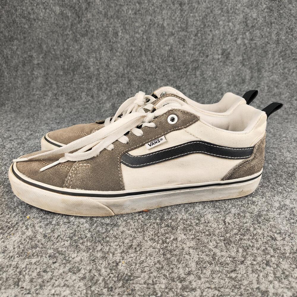 Vans Shoes Mens Size 8.5 Brown Suede Canvas Low Top Skate Sneakers Casual